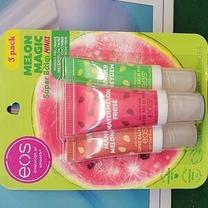 EOS Melon Magic  Super Balm Minis - 3 Pack New Sealed Package
